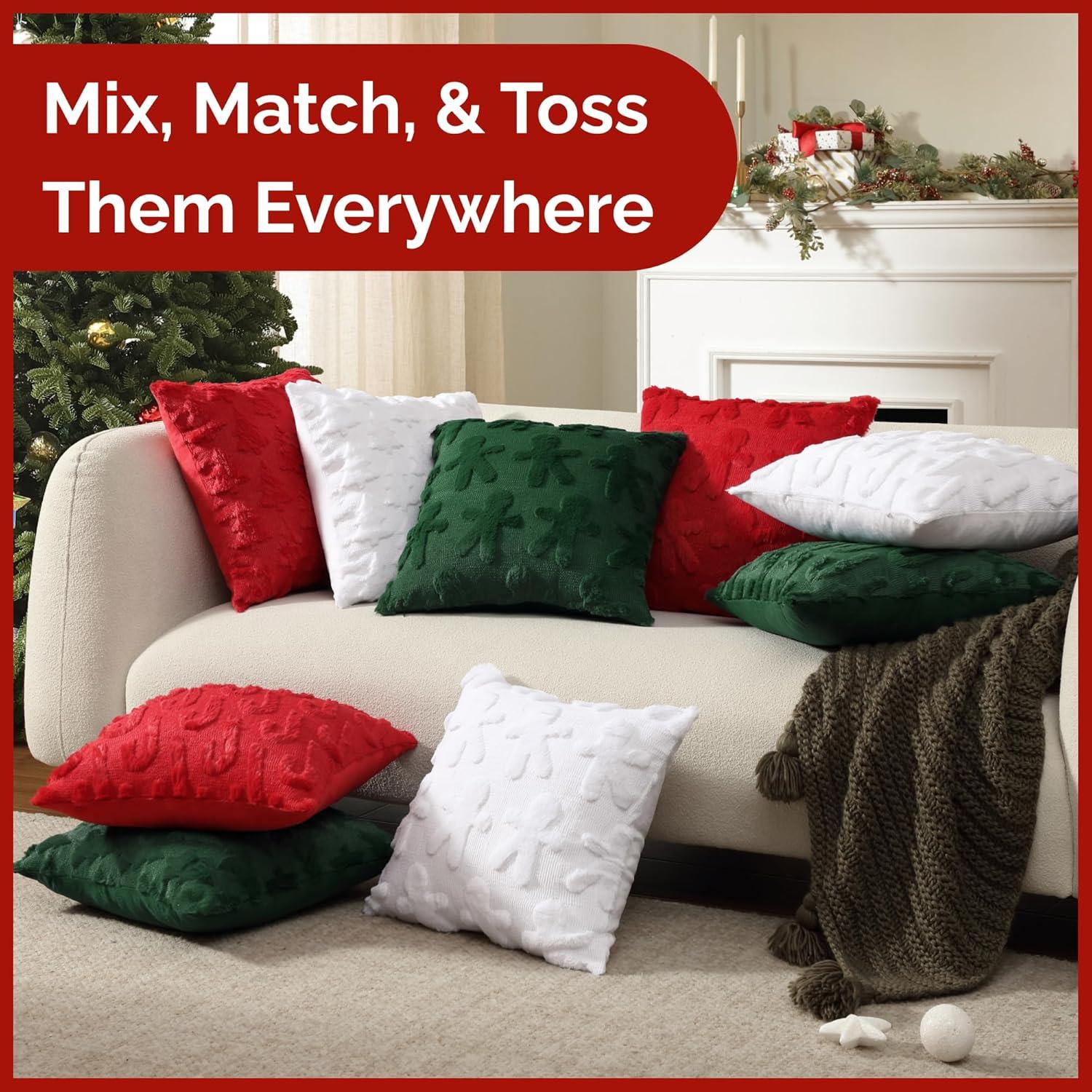 imageChristmas Pillowcases 18x18 Christmas Pillow Covers Set of 2 Xmas Couch Pillowcases for Living Room BedSized Holiday Throw Pillow Covers Cozy Winter Home Decor Gold Foil Cushion Cases Red25 Xmas Trees 3d