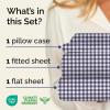 Striped Sheets – Grey Striped Sheets – 1 Flat & 1 Fitted & 2 Pillowcases w/ Deep Pockets – Comfy, Wrinkle & Fade Free – Ultra-Soft, Breathable & Cooling – Luxury Pinstripe Bedding – Full Size Bed Set(40 – Countryside)