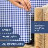 Striped Sheets – Grey Striped Sheets – 1 Flat & 1 Fitted & 2 Pillowcases w/ Deep Pockets – Comfy, Wrinkle & Fade Free – Ultra-Soft, Breathable & Cooling – Luxury Pinstripe Bedding – Full Size Bed Set(39 – Blue Gingham)
