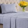 Striped Sheets – Grey Striped Sheets – 1 Flat & 1 Fitted & 2 Pillowcases w/ Deep Pockets – Comfy, Wrinkle & Fade Free – Ultra-Soft, Breathable & Cooling – Luxury Pinstripe Bedding – Full Size Bed Set(40 – Countryside)
