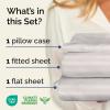 Striped Sheets – Grey Striped Sheets – 1 Flat & 1 Fitted & 2 Pillowcases w/ Deep Pockets – Comfy, Wrinkle & Fade Free – Ultra-Soft, Breathable & Cooling – Luxury Pinstripe Bedding – Full Size Bed Set(30 – Greyscale)