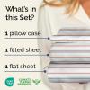 Striped Sheets – Grey Striped Sheets – 1 Flat & 1 Fitted & 2 Pillowcases w/ Deep Pockets – Comfy, Wrinkle & Fade Free – Ultra-Soft, Breathable & Cooling – Luxury Pinstripe Bedding – Full Size Bed Set(29 – Red Blue Stripe)