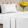 Striped Sheets – Grey Striped Sheets – 1 Flat & 1 Fitted & 2 Pillowcases w/ Deep Pockets – Comfy, Wrinkle & Fade Free – Ultra-Soft, Breathable & Cooling – Luxury Pinstripe Bedding – Full Size Bed Set(34 – Light Blue Dots)