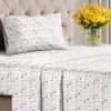 Striped Sheets – Light Grey & White Striped Sheets – 1 Flat & 1 Fitted & 2 Pillowcases w/ Deep Pockets – Wrinkle & Fade Free – Soft Breathable & Cooling – Luxury Pinstripe Bedding – Queen Size Bed Set(13 – Calico)