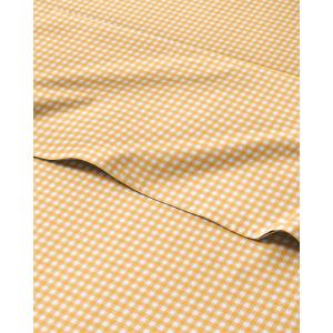 Striped Sheets – Grey Striped Sheets – 1 Flat & 1 Fitted & 2 Pillowcases w/ Deep Pockets – Comfy, Wrinkle & Fade Free – Ultra-Soft, Breathable & Cooling – Luxury Pinstripe Bedding – Full Size Bed Set(37 – Orange Gingham)
