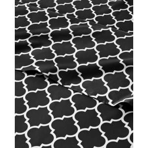 Striped Sheets – Grey Striped Sheets – 1 Flat & 1 Fitted & 2 Pillowcases w/ Deep Pockets – Comfy, Wrinkle & Fade Free – Ultra-Soft, Breathable & Cooling – Luxury Pinstripe Bedding – Full Size Bed Set(44 – Black Quatrefoil)