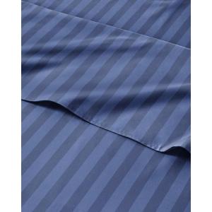 Striped Sheets – Grey Striped Sheets – 1 Flat & 1 Fitted & 2 Pillowcases w/ Deep Pockets – Comfy, Wrinkle & Fade Free – Ultra-Soft, Breathable & Cooling – Luxury Pinstripe Bedding – Full Size Bed Set(31 – Blue Stripes)