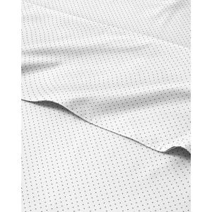 Striped Sheets – Grey Striped Sheets – 1 Flat & 1 Fitted & 2 Pillowcases w/ Deep Pockets – Comfy, Wrinkle & Fade Free – Ultra-Soft, Breathable & Cooling – Luxury Pinstripe Bedding – Full Size Bed Set(33 – Microdots)