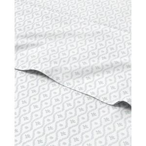 Striped Sheets – Light Grey & White Striped Sheets – 1 Flat & 1 Fitted & 2 Pillowcases w/ Deep Pockets – Wrinkle & Fade Free – Soft Breathable & Cooling – Luxury Pinstripe Bedding – Queen Size Bed Set(26 – Grey Damask)