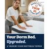 Memory Foam Mattress Topper with Cooling Cover – 3 Inch Cooling Gel Mattress Topper – Extra Plush, Thick and Comfortable – Twin XL Size Mattress Pad with Washable Cover – Pressure Relief Bed Topper