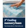 Memory Foam Mattress Topper with Cooling Cover – 3 Inch Cooling Gel Mattress Topper – Extra Plush, Thick and Comfortable – Twin XL Size Mattress Pad with Washable Cover – Pressure Relief Bed Topper