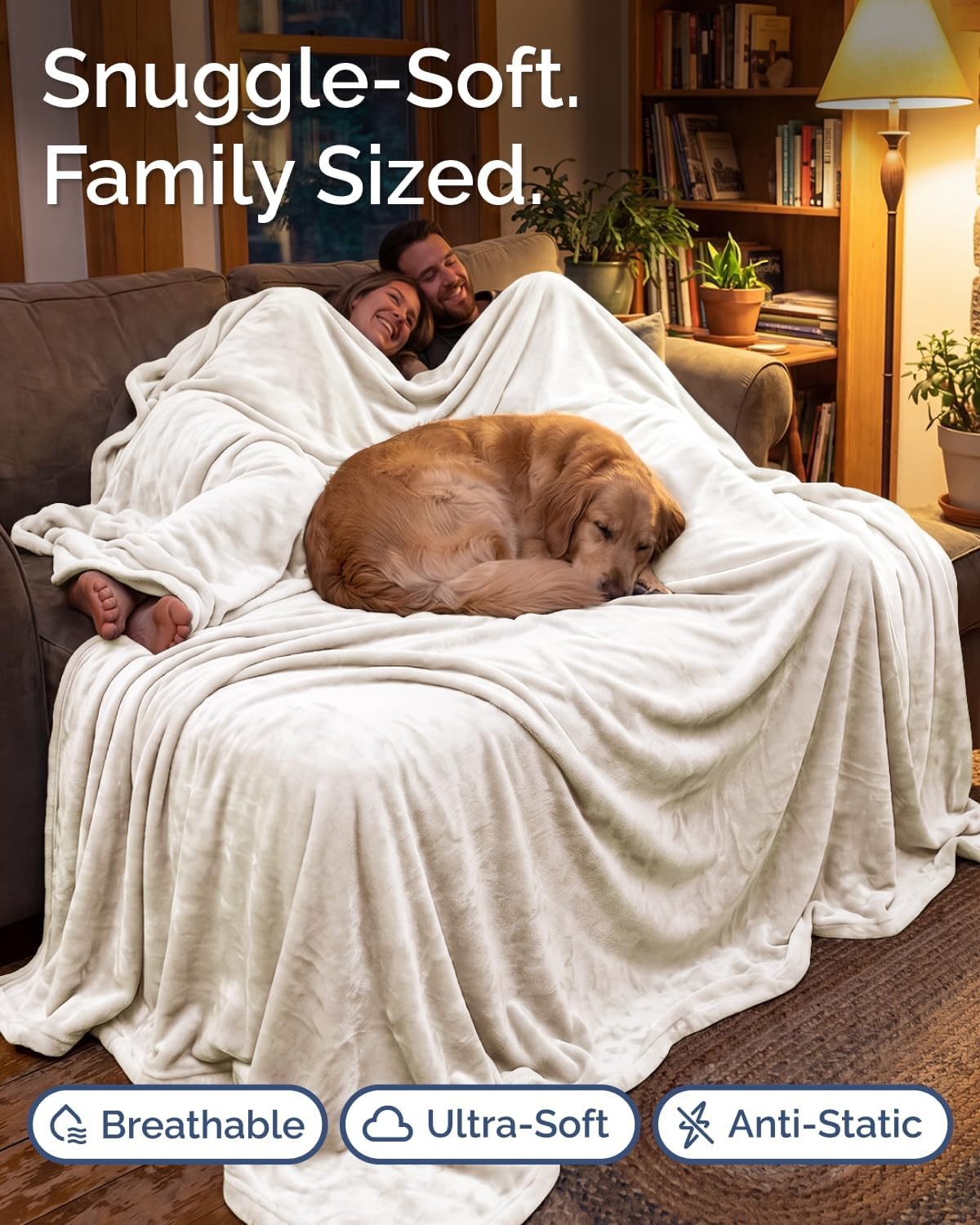image:imageCGK Christmas Fleece Blanket Throw Size Flannel Throw Red Flakes 50x6001 Cream