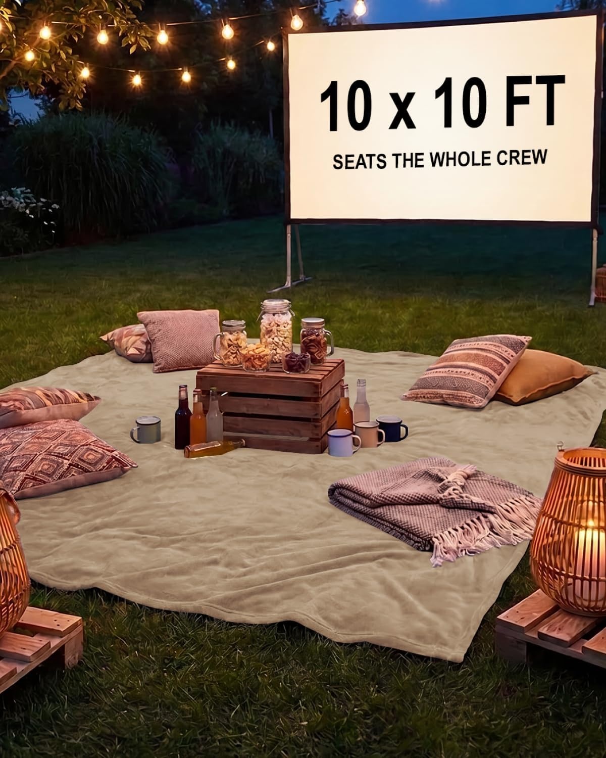 image:imageCGK Christmas Fleece Blanket Throw Size Flannel Throw Red Flakes 50x6004 Oxford Tan