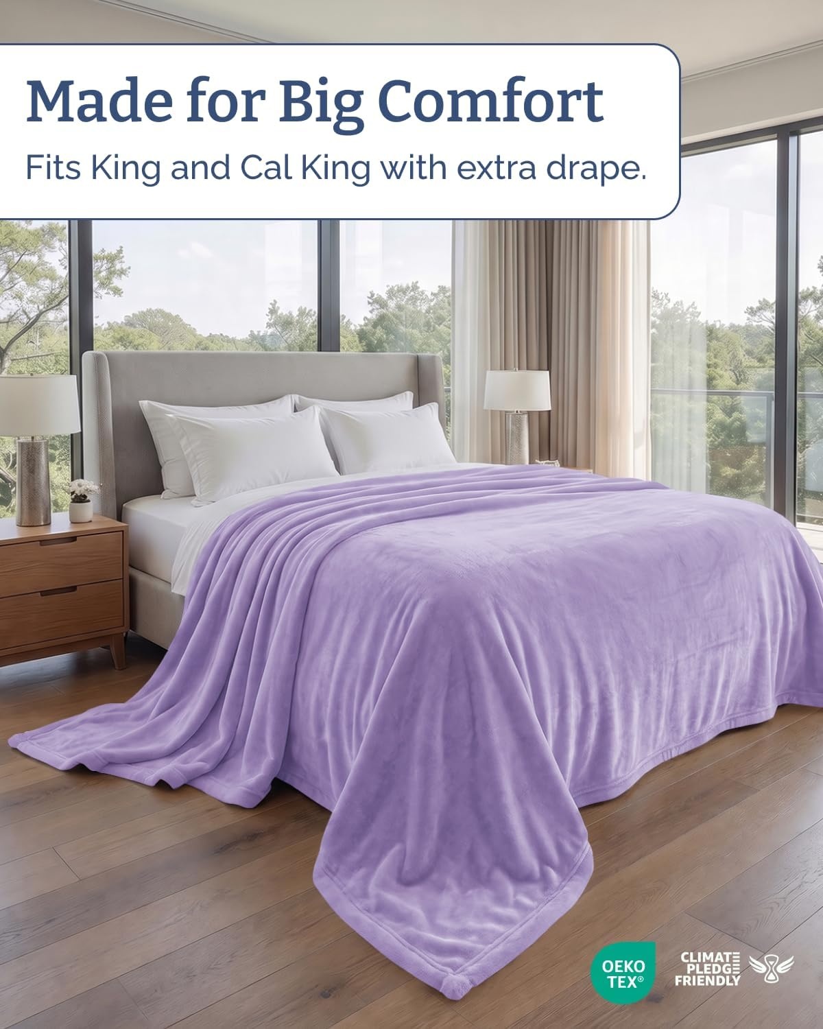 image:imageCGK Christmas Fleece Blanket Throw Size Flannel Throw Red Flakes 50x6005 Pastel Lilac