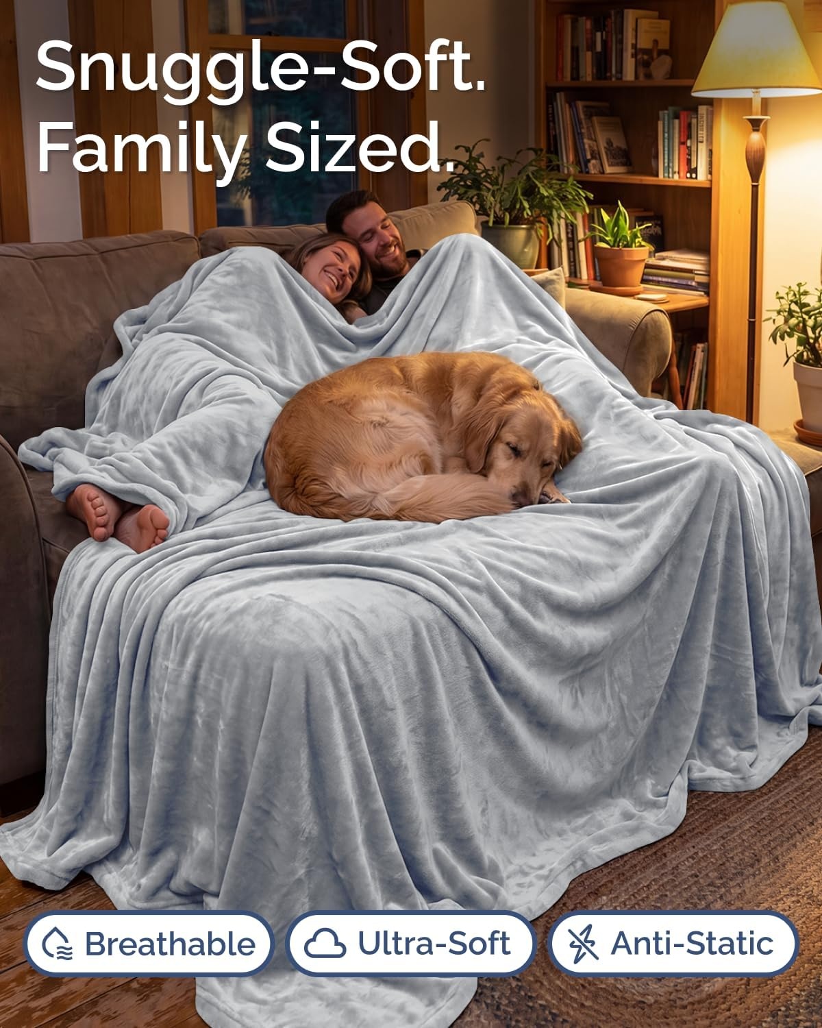 image:imageCGK Christmas Fleece Blanket Throw Size Flannel Throw Red Flakes 50x6006 Grey