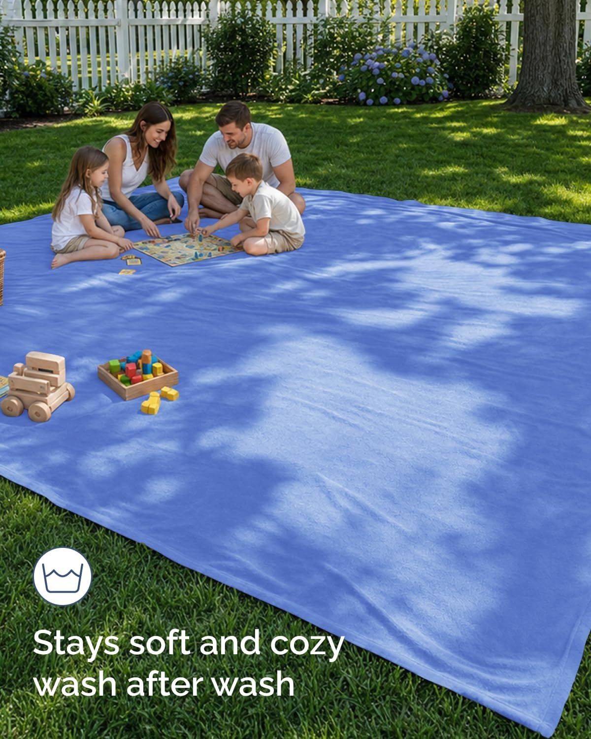 image:imageCGK Christmas Fleece Blanket Throw Size Flannel Throw Red Flakes 50x6008 Vista Blue