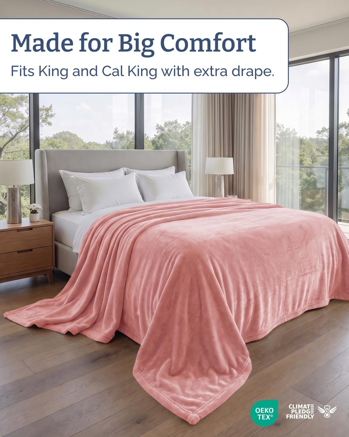 image:imageCGK Christmas Fleece Blanket Throw Size Flannel Throw Red Flakes 50x6010 Rose Pink