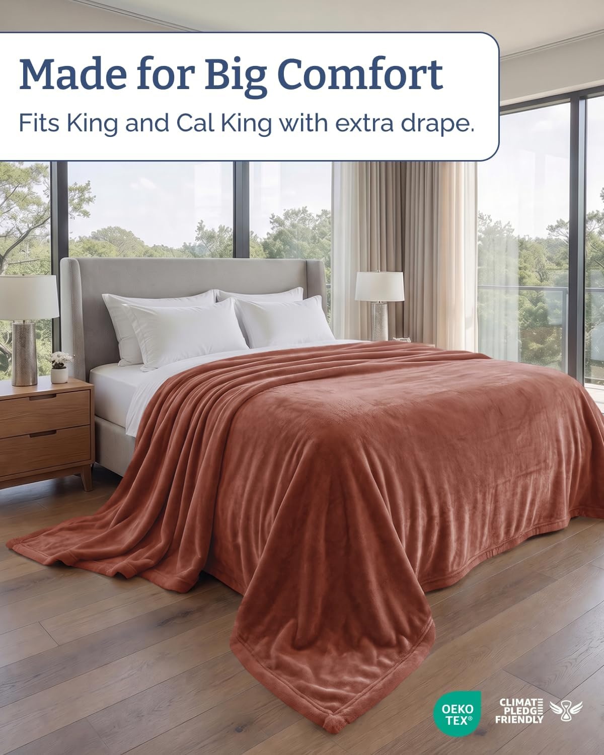 image:imageCGK Christmas Fleece Blanket Throw Size Flannel Throw Red Flakes 50x6013 Mocha Mousse