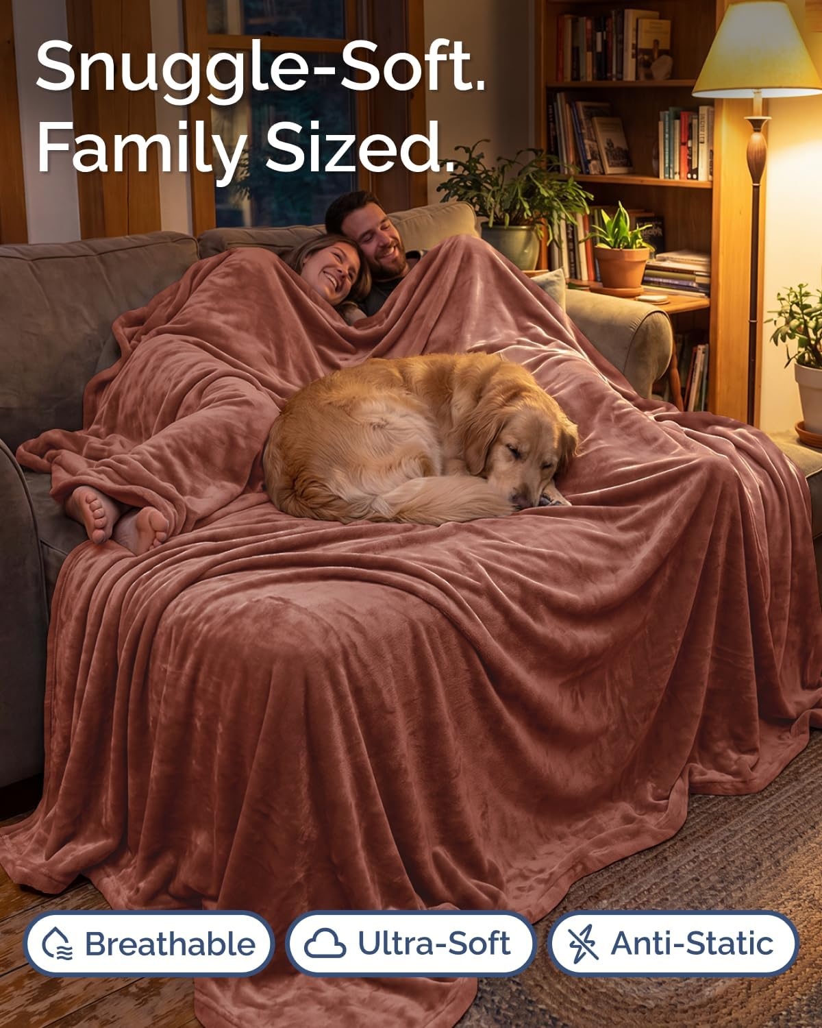 image:imageCGK Christmas Fleece Blanket Throw Size Flannel Throw Red Flakes 50x6013 Mocha Mousse