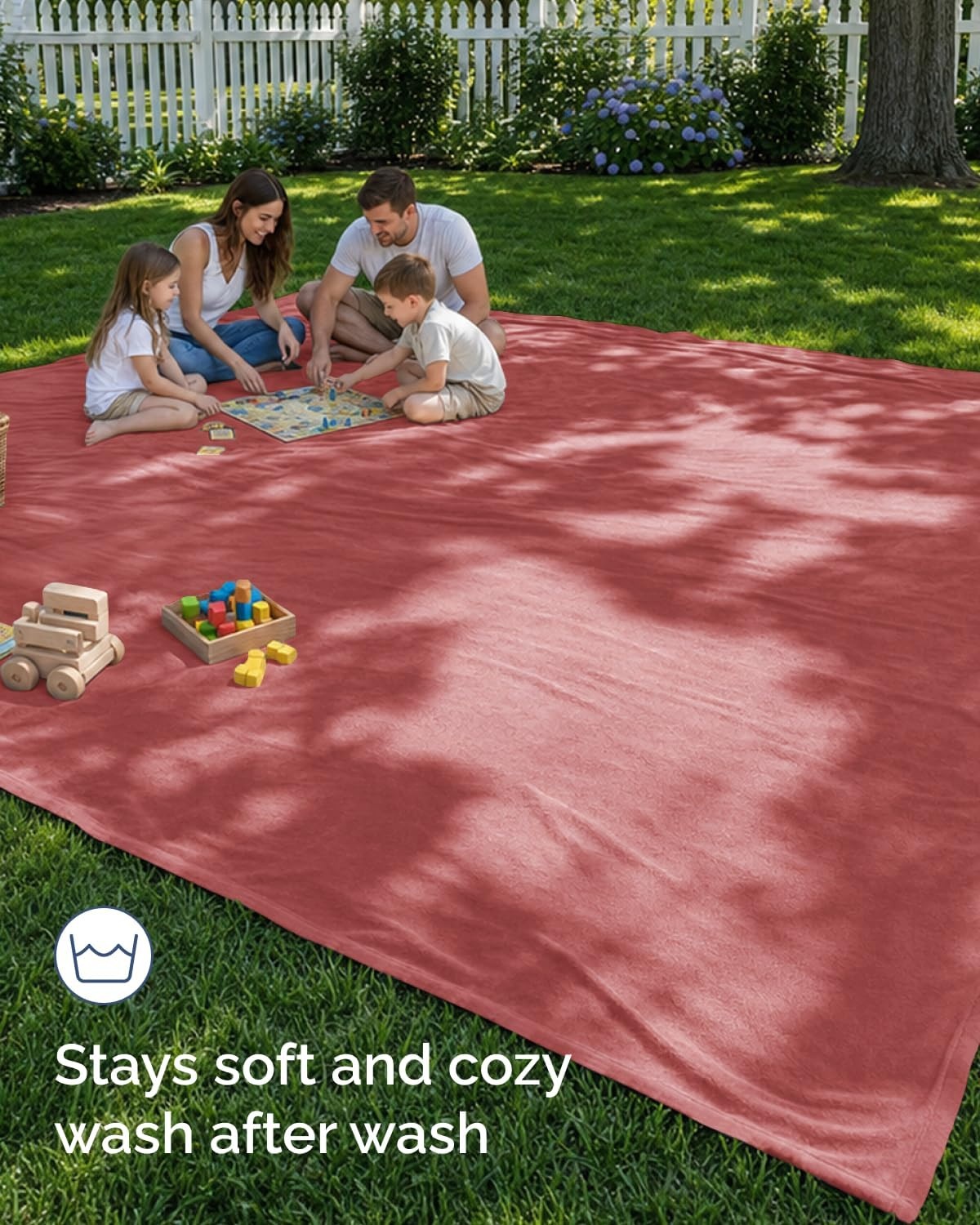 image:imageCGK Christmas Fleece Blanket Throw Size Flannel Throw Red Flakes 50x6015 Dusty Rose
