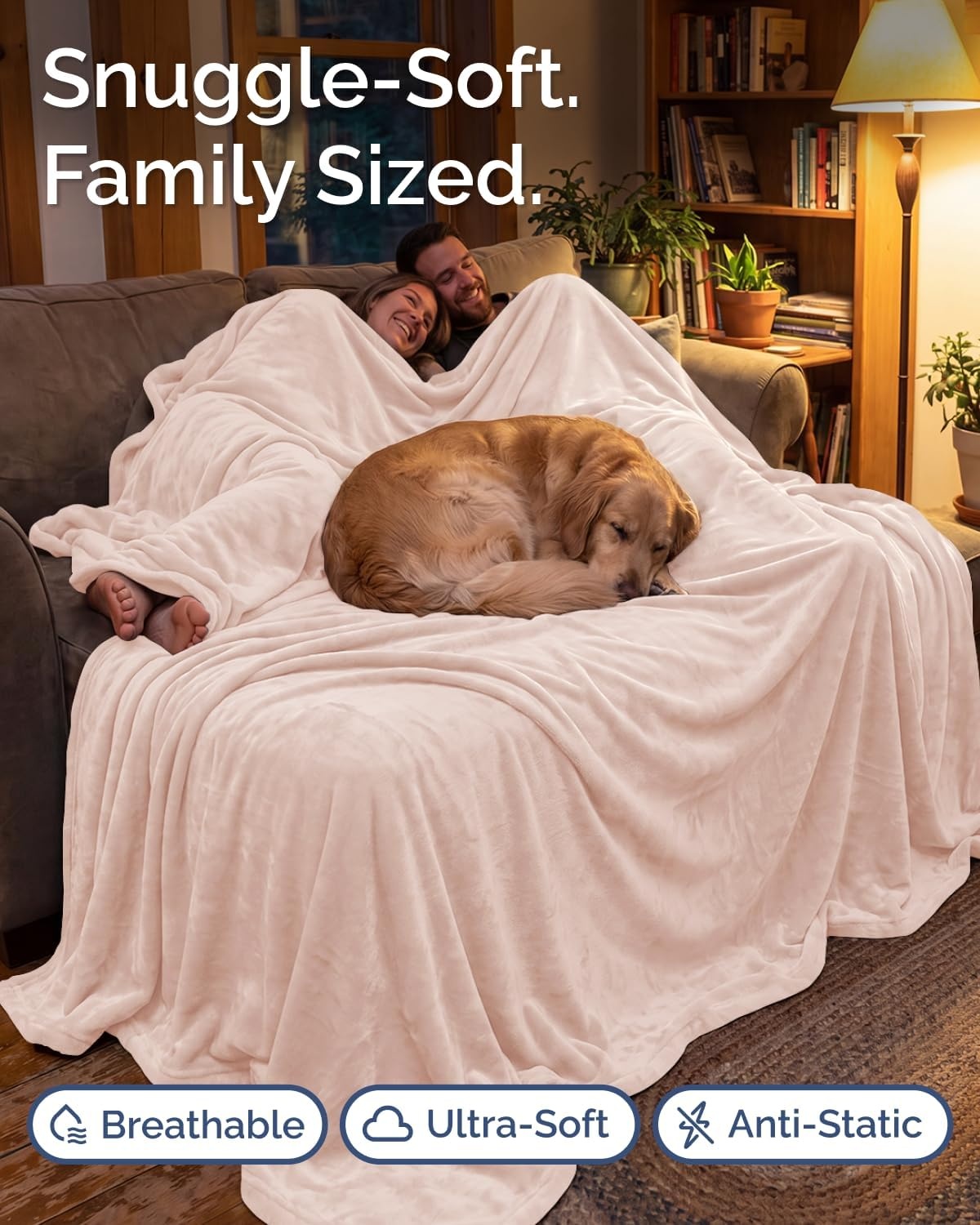 image:imageCGK Christmas Fleece Blanket Throw Size Flannel Throw Red Flakes 50x6016 Rosewater
