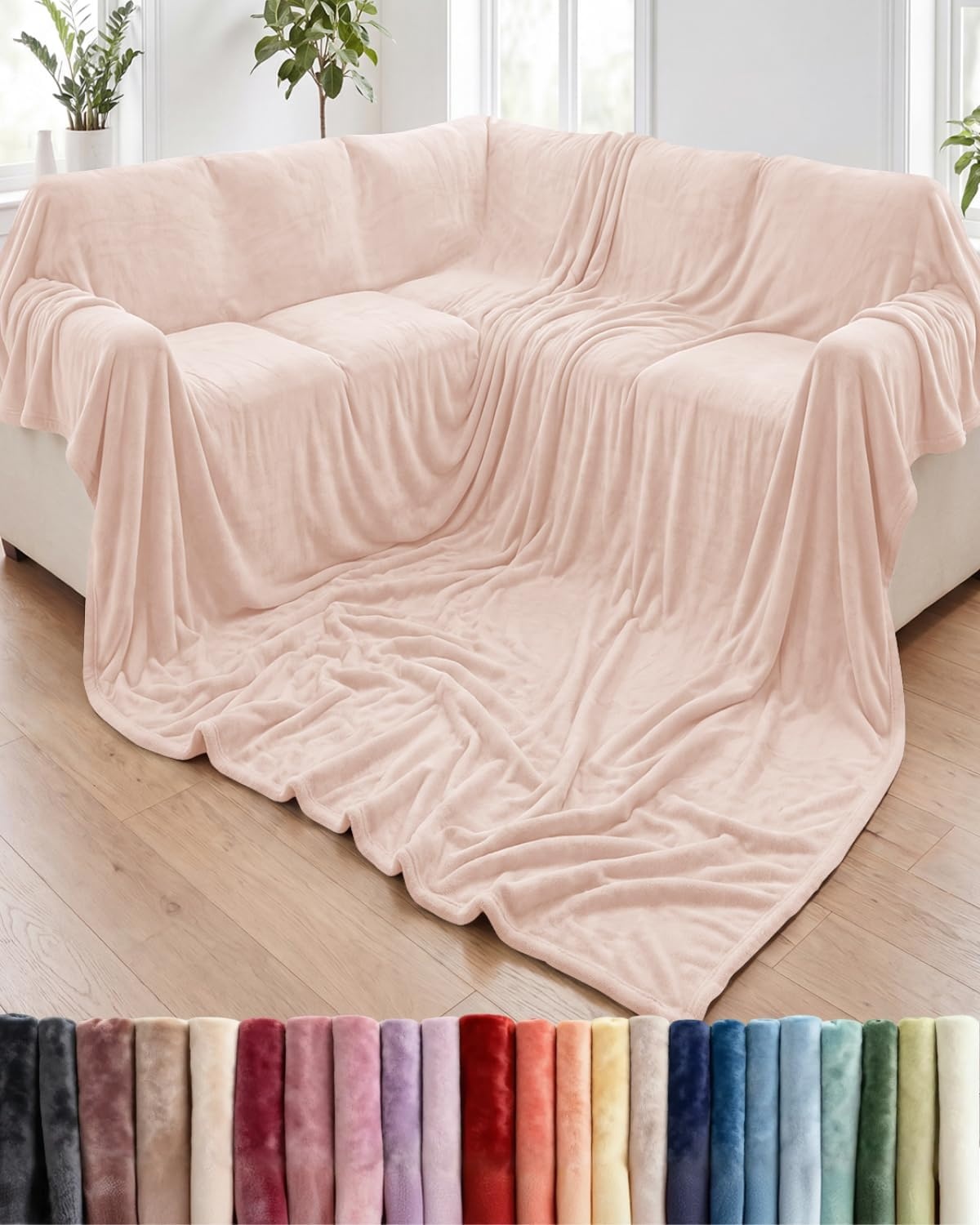 image:imageCGK Christmas Fleece Blanket Throw Size Flannel Throw Red Flakes 50x6016 Rosewater