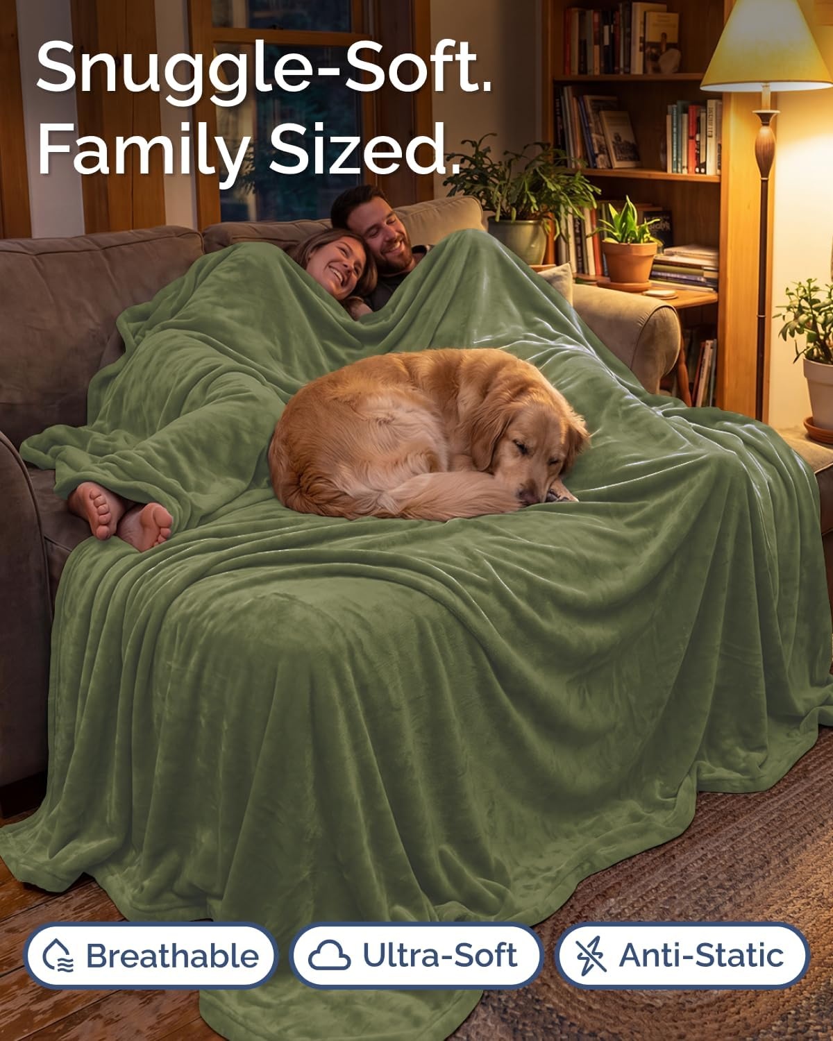 image:imageCGK Christmas Fleece Blanket Throw Size Flannel Throw Red Flakes 50x6017 Olive