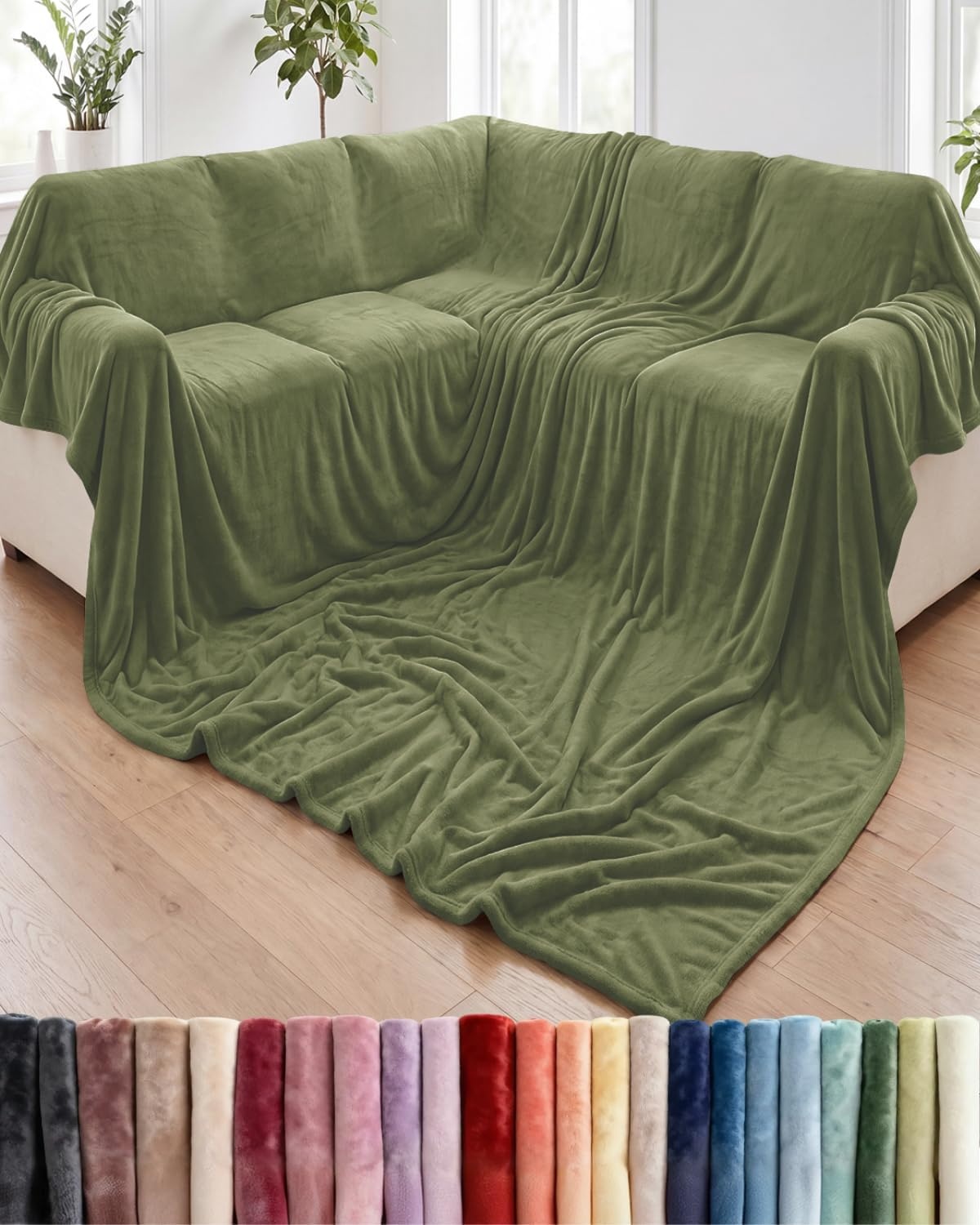 image:imageCGK Christmas Fleece Blanket Throw Size Flannel Throw Red Flakes 50x6017 Olive