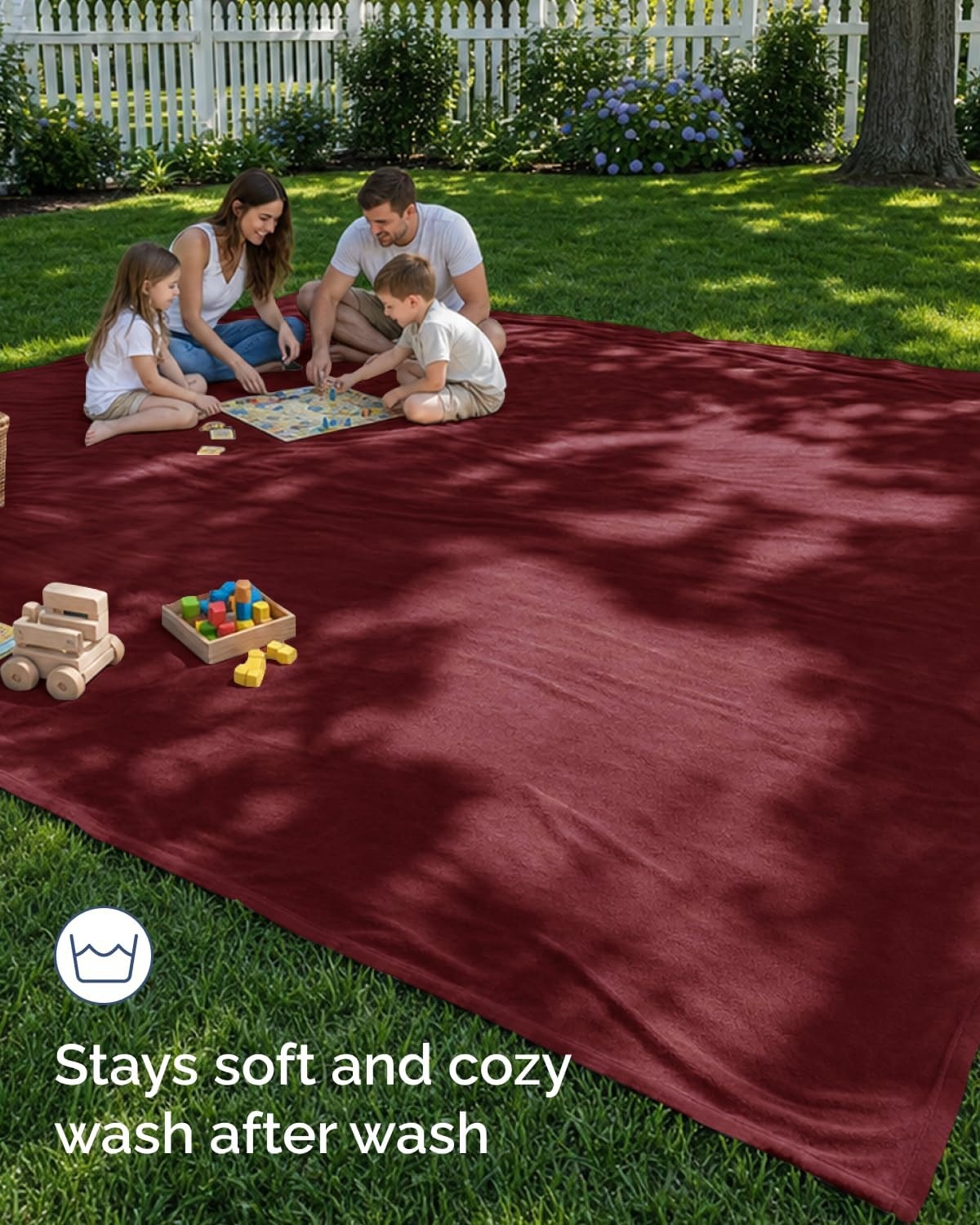 image:imageCGK Christmas Fleece Blanket Throw Size Flannel Throw Red Flakes 50x6018 Burgundy