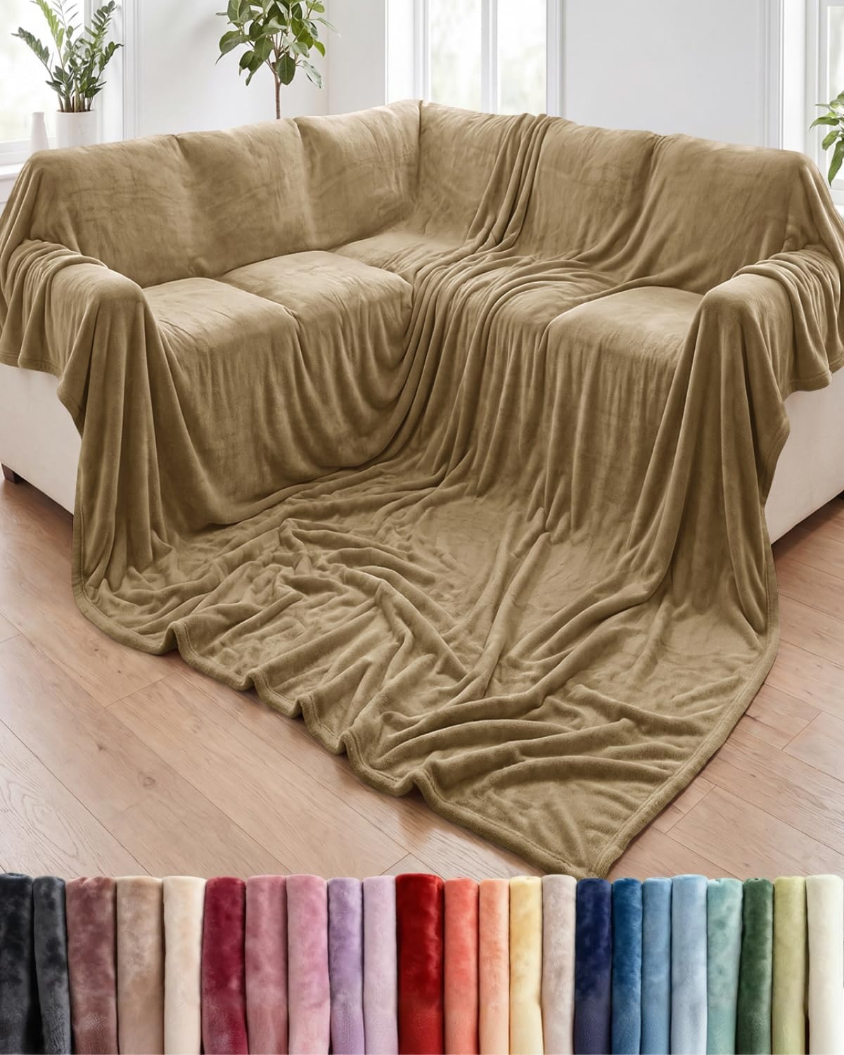 image:imageCGK Christmas Fleece Blanket Throw Size Flannel Throw Red Flakes 50x6019 Camel