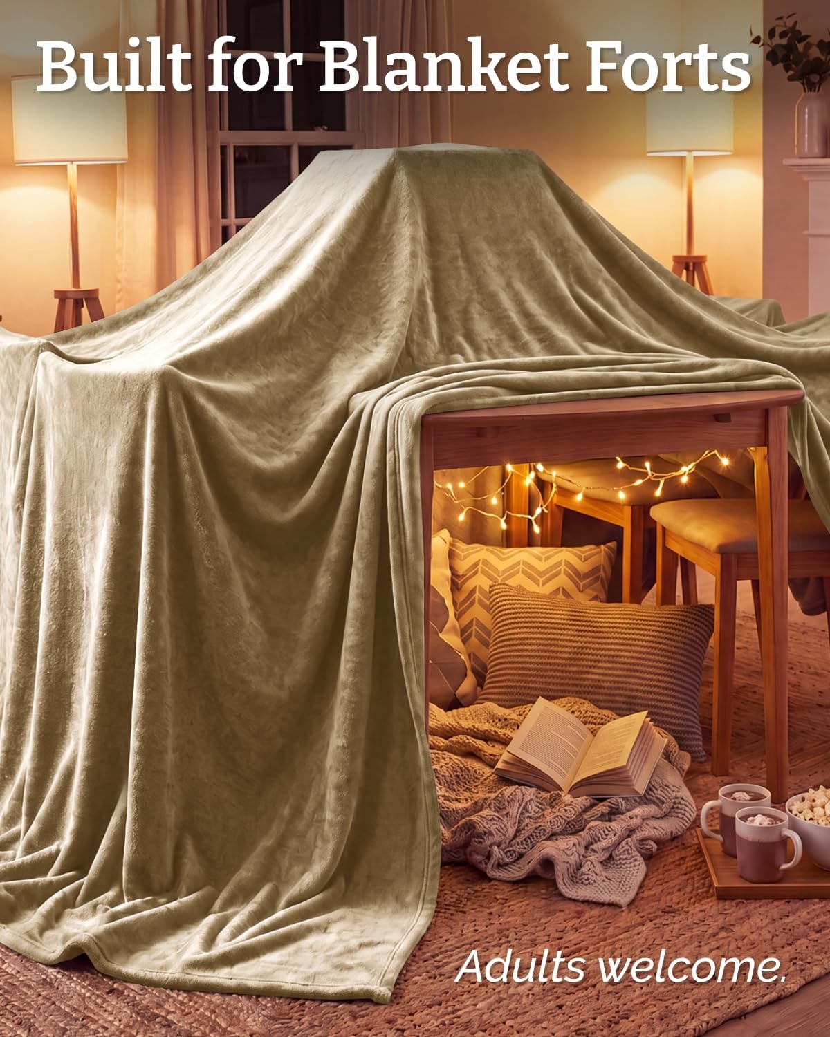 image:imageCGK Christmas Fleece Blanket Throw Size Flannel Throw Red Flakes 50x6019 Camel