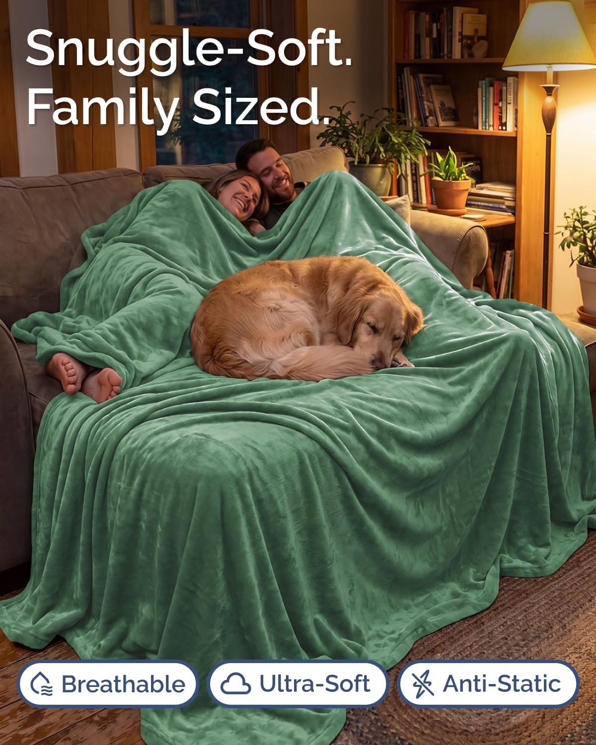 image:imageCGK Christmas Fleece Blanket Throw Size Flannel Throw Red Flakes 50x6020 Sage Green