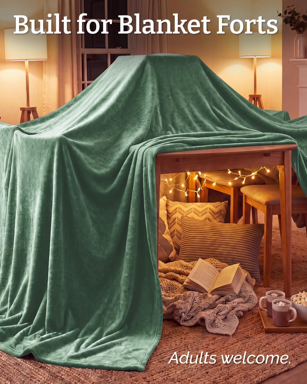 image:imageCGK Christmas Fleece Blanket Throw Size Flannel Throw Red Flakes 50x6020 Sage Green