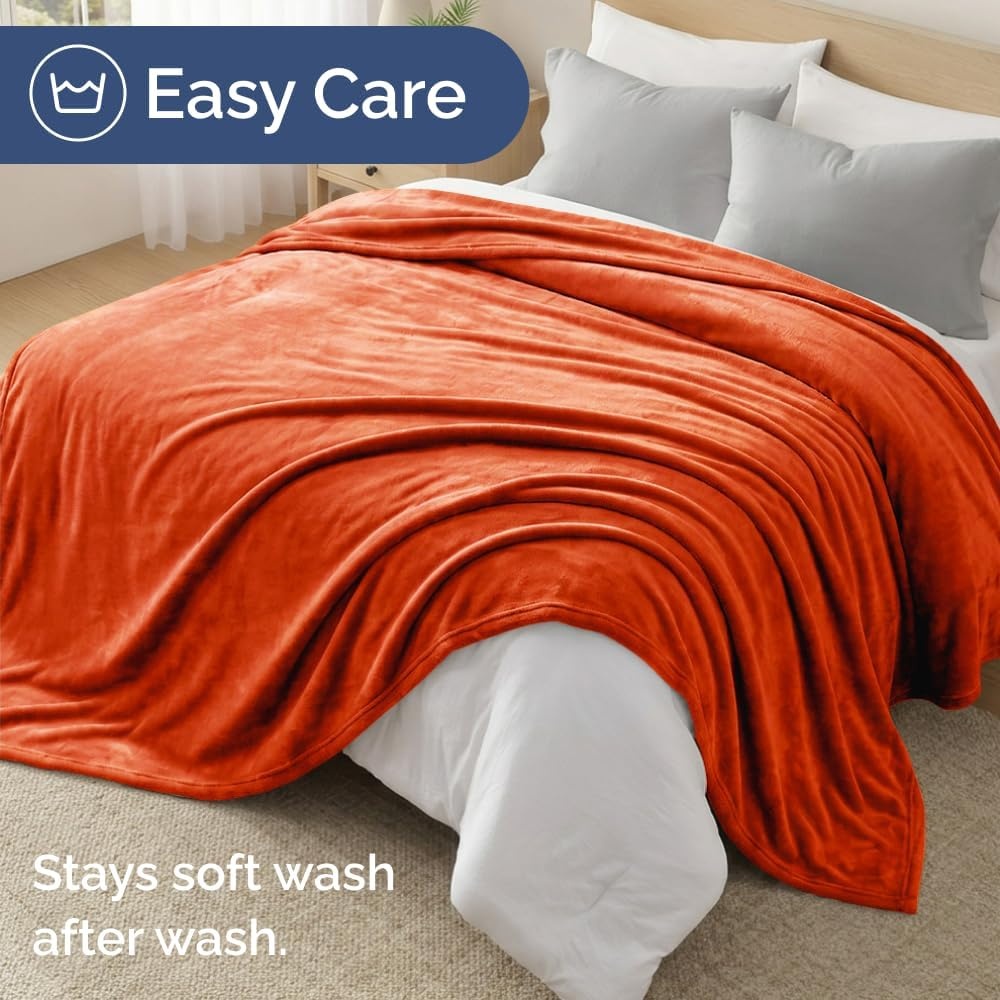 image:imageCGK Christmas Fleece Blanket Throw Size Flannel Throw Red Flakes 50x6022 Burnt Orange