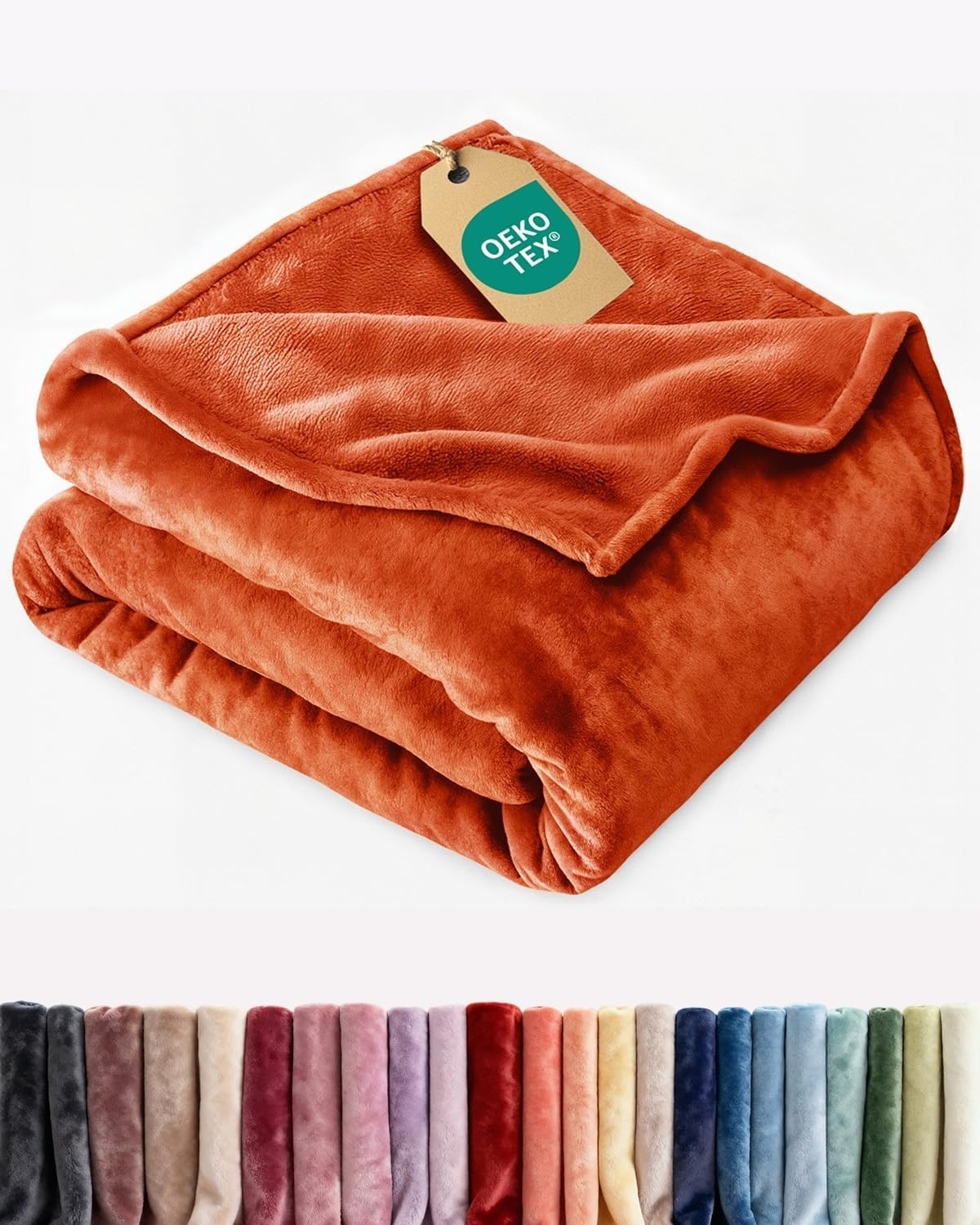 image:imageCGK Christmas Fleece Blanket Throw Size Flannel Throw Red Flakes 50x6022 Burnt Orange
