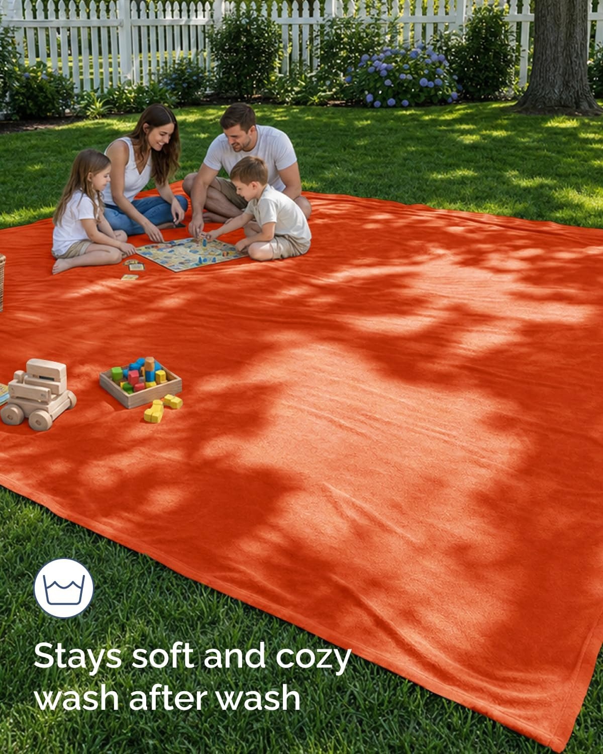 image:imageCGK Christmas Fleece Blanket Throw Size Flannel Throw Red Flakes 50x6022 Burnt Orange