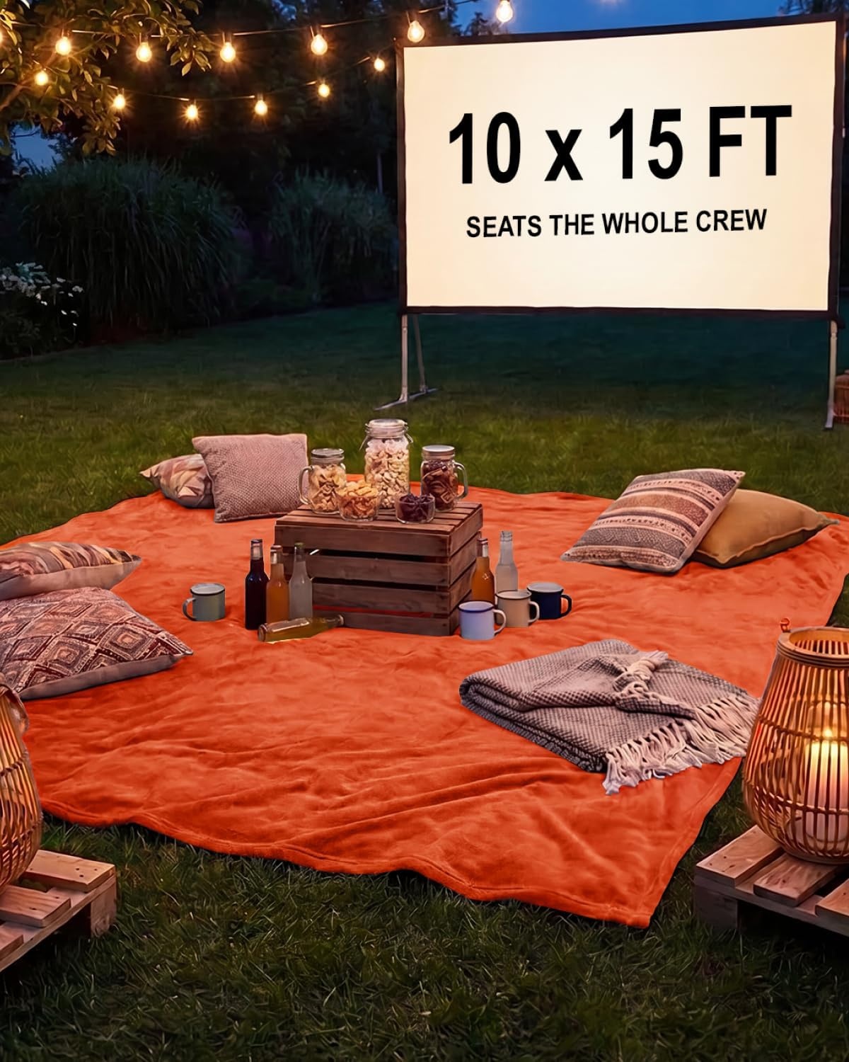 image:imageCGK Christmas Fleece Blanket Throw Size Flannel Throw Red Flakes 50x6022 Burnt Orange