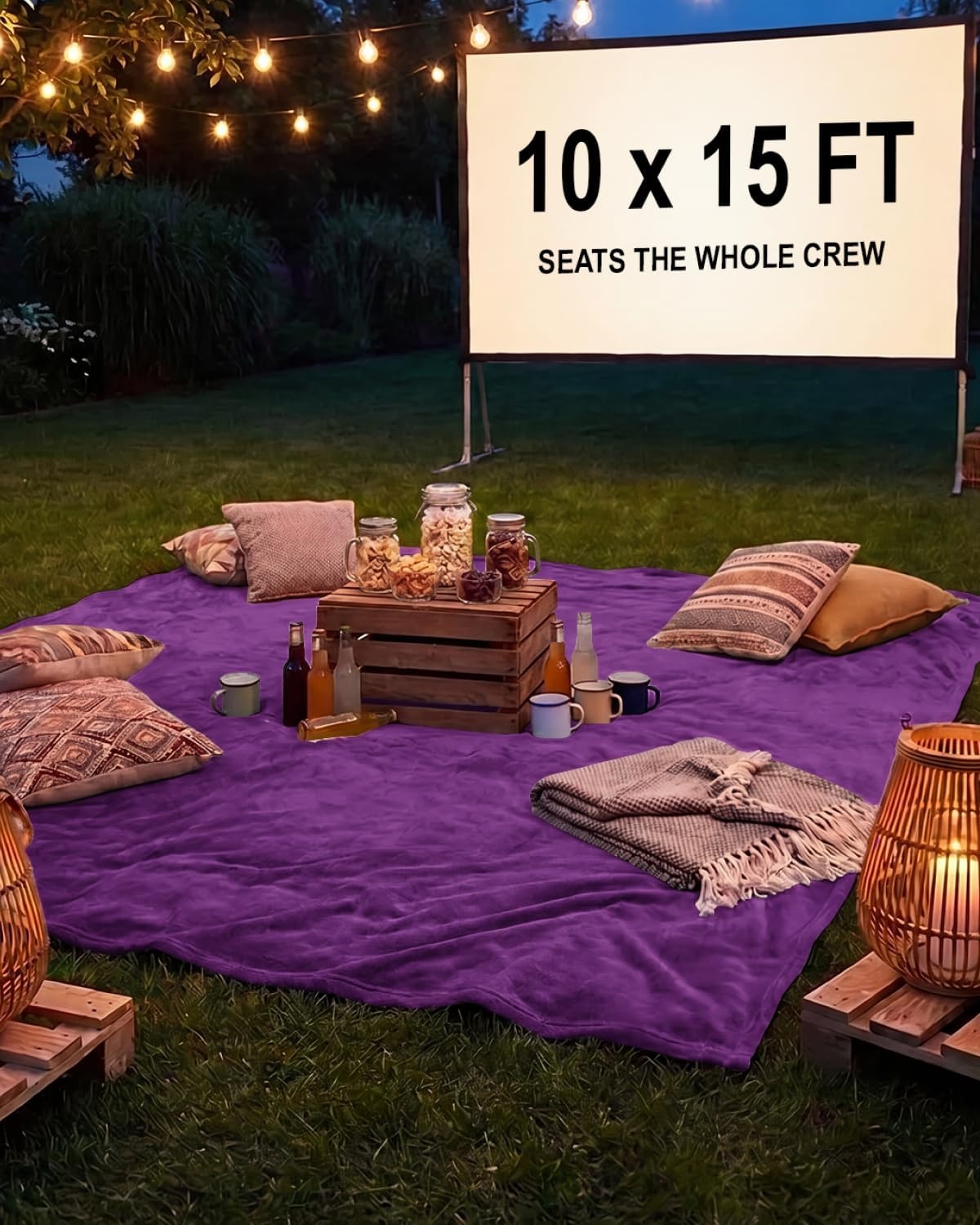 image:imageCGK Christmas Fleece Blanket Throw Size Flannel Throw Red Flakes 50x6023 Purple