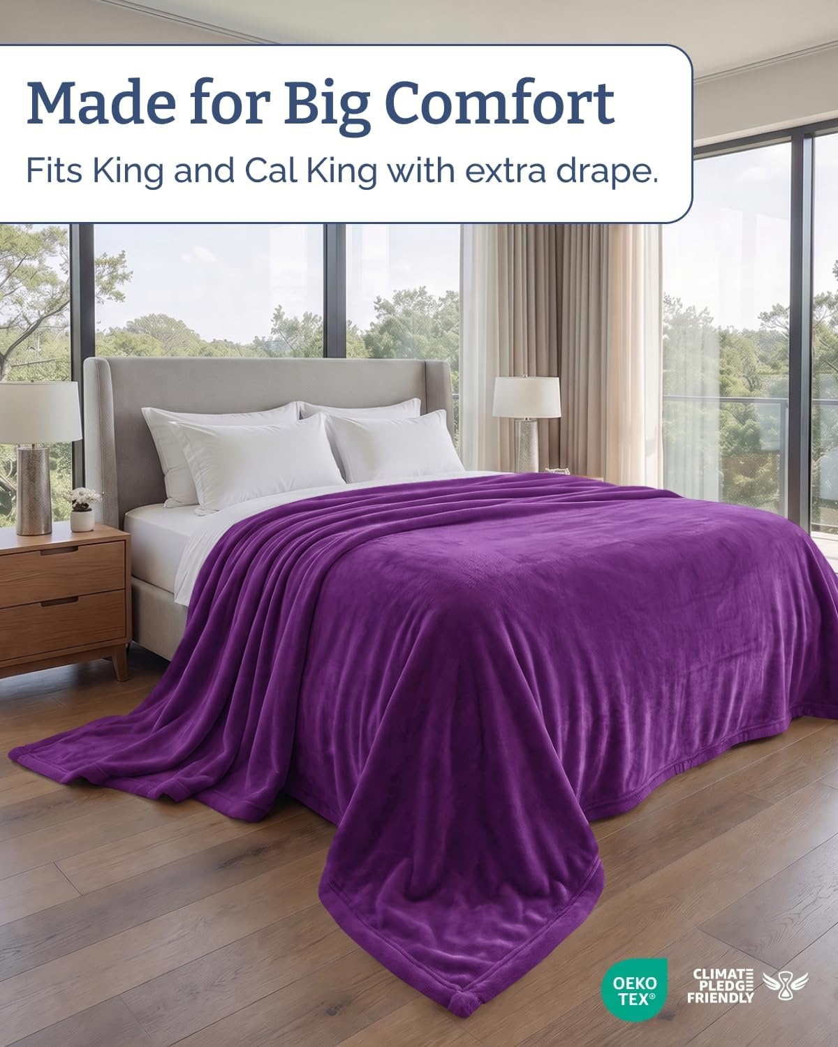 image:imageCGK Christmas Fleece Blanket Throw Size Flannel Throw Red Flakes 50x6023 Purple