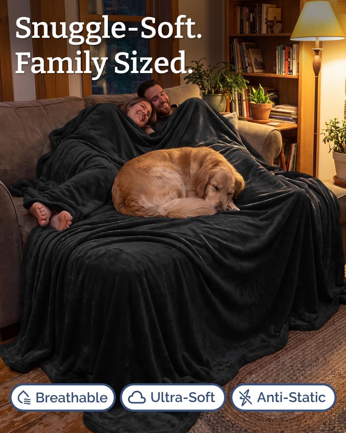 image:imageCGK Christmas Fleece Blanket Throw Size Flannel Throw Red Flakes 50x6025 Black