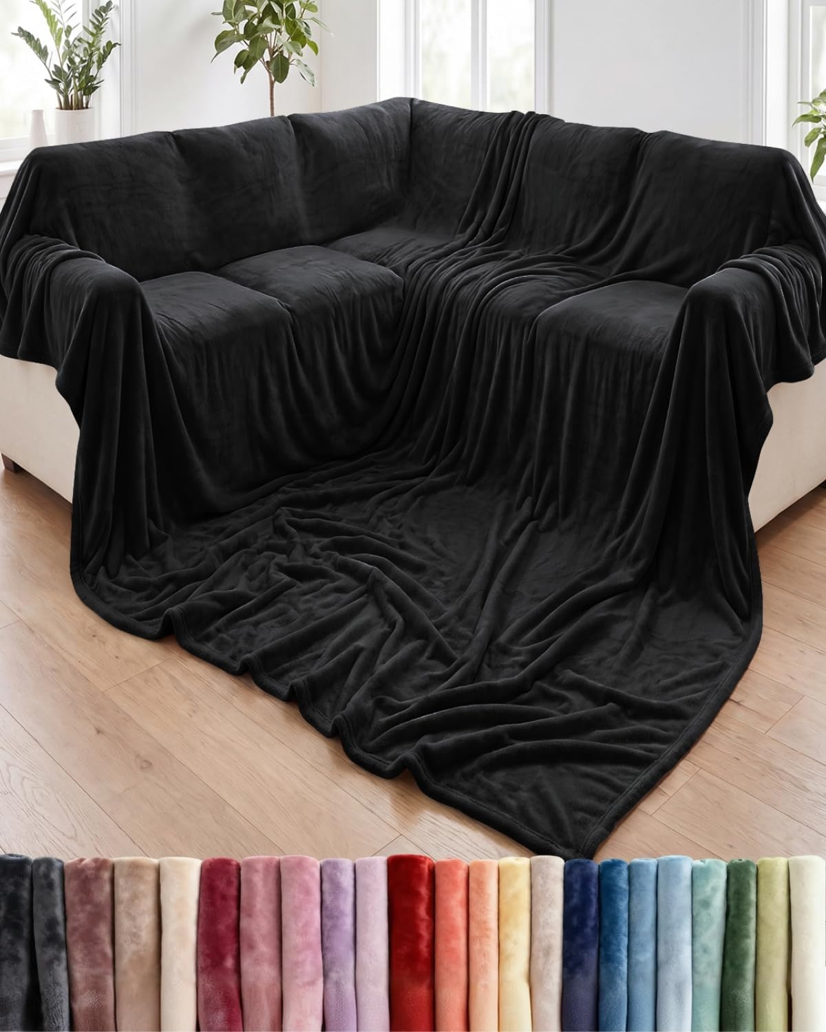 image:imageCGK Christmas Fleece Blanket Throw Size Flannel Throw Red Flakes 50x6025 Black