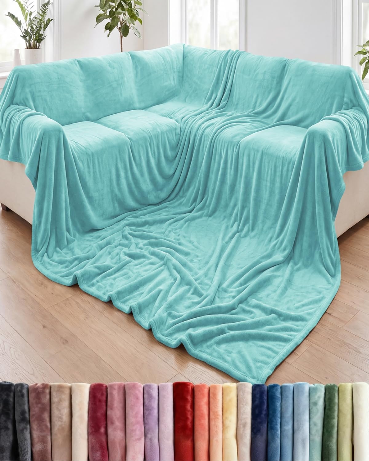image:imageCGK Christmas Fleece Blanket Throw Size Flannel Throw Red Flakes 50x6029 Turqoise