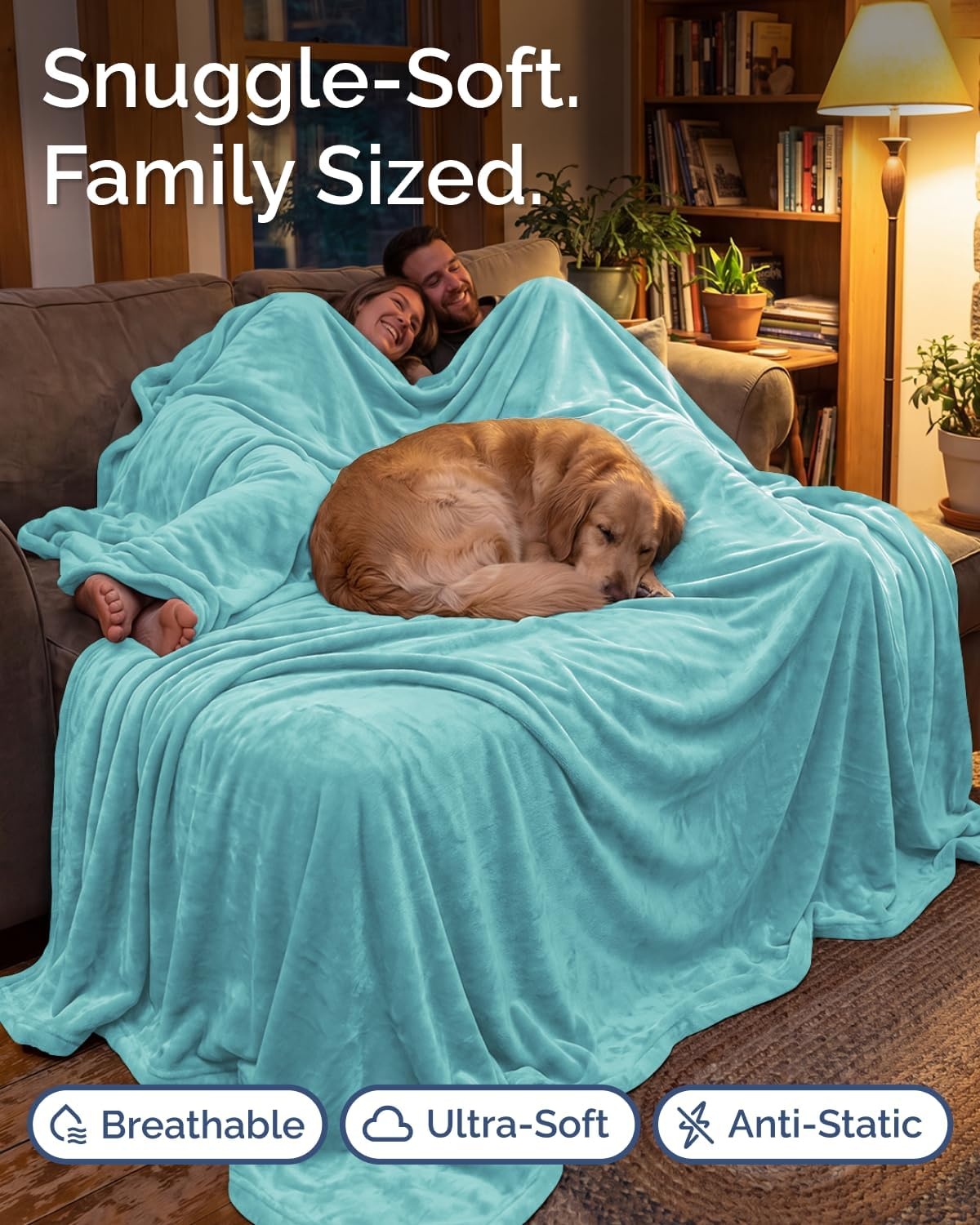 image:imageCGK Christmas Fleece Blanket Throw Size Flannel Throw Red Flakes 50x6029 Turqoise