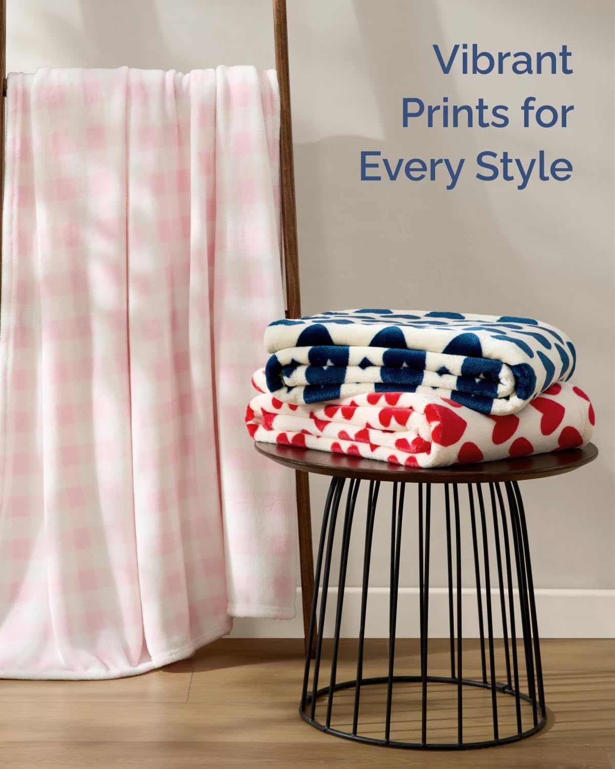 image:imageCGK Christmas Fleece Blanket Throw Size Flannel Throw Red Flakes 50x6041 Pink Checkered
