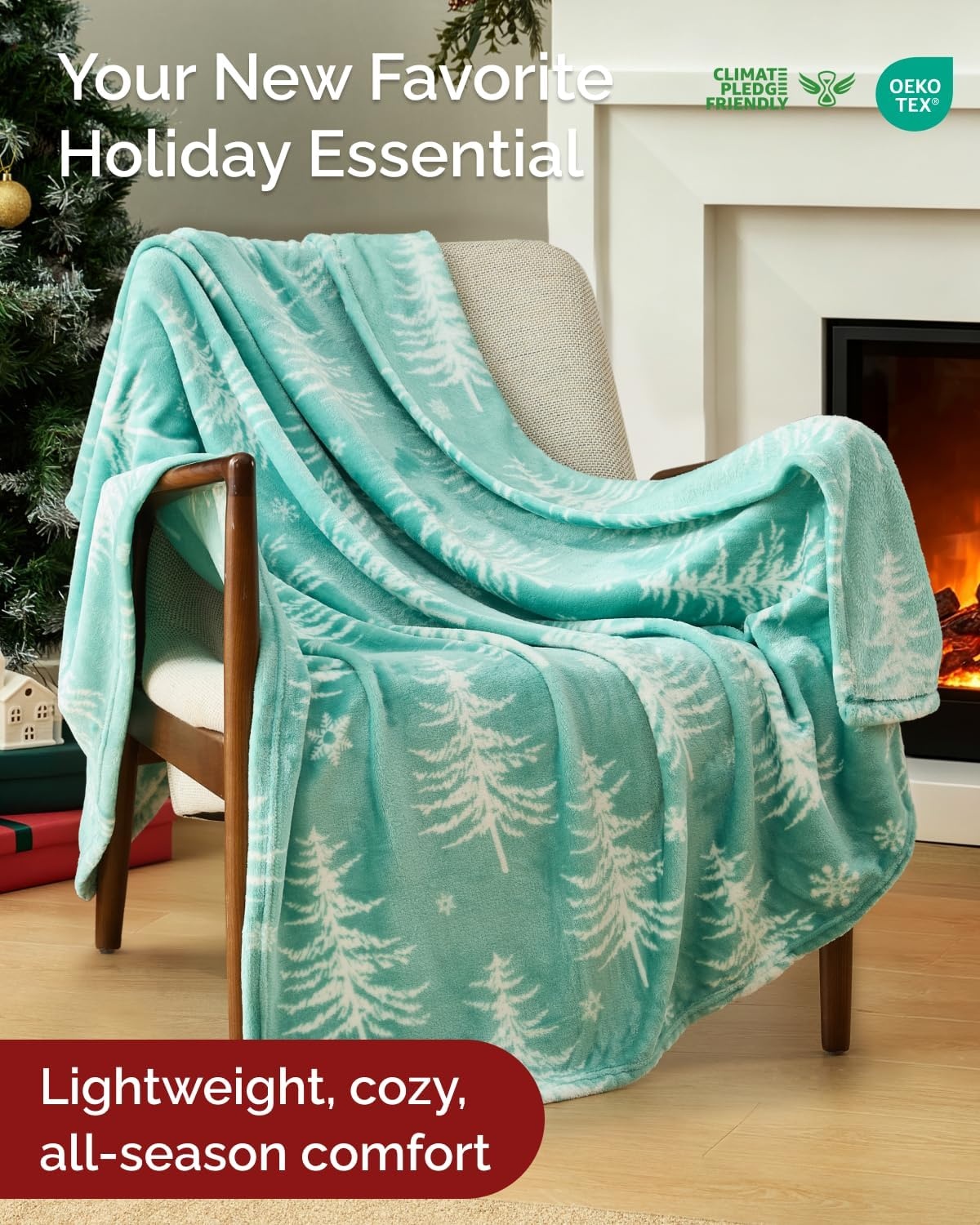 image:imageCGK Christmas Fleece Blanket Throw Size Flannel Throw Red Flakes 50x6052 Snowflakes