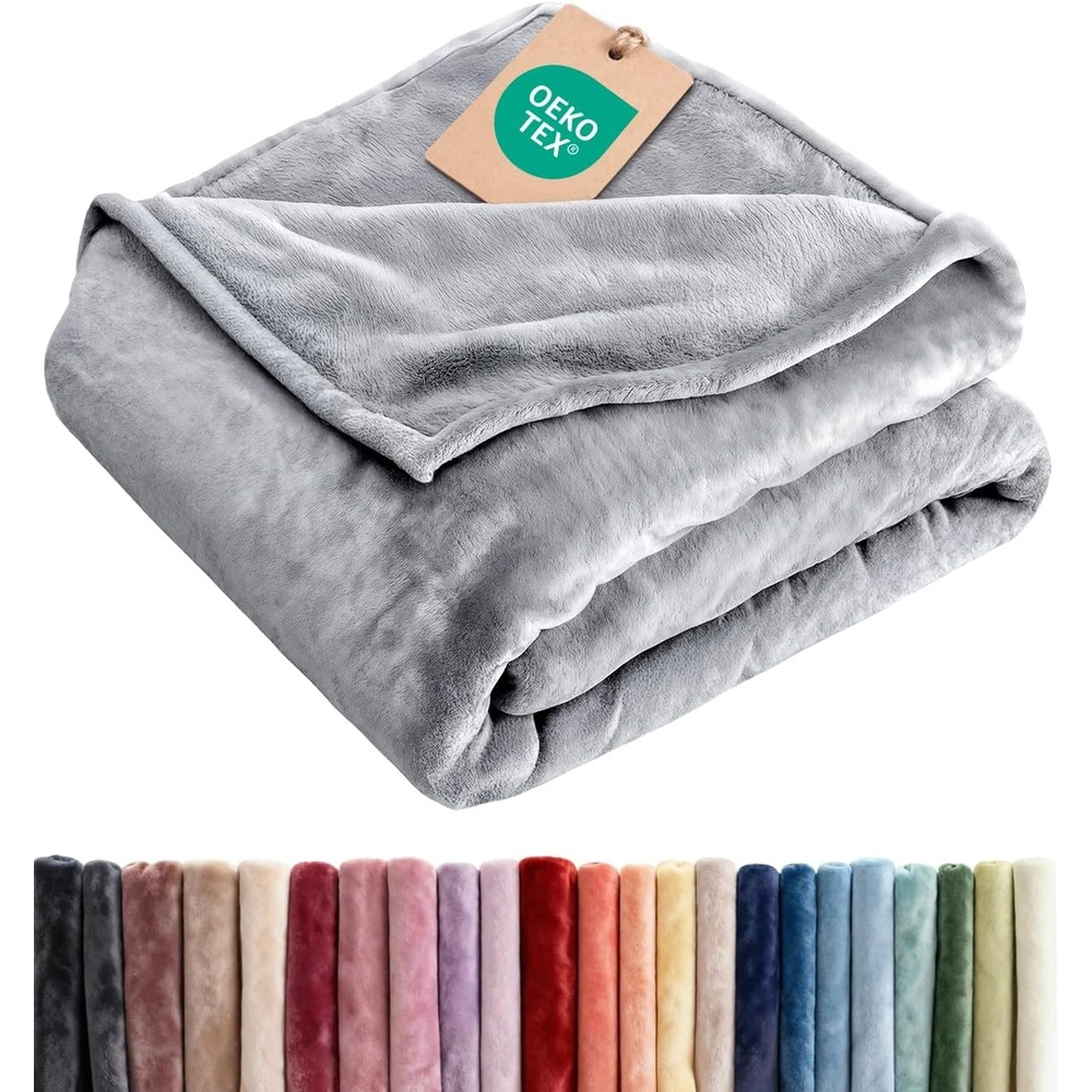 image:imageCGK Christmas Fleece Blanket Throw Size Flannel Throw Red Flakes 50x6006 Grey