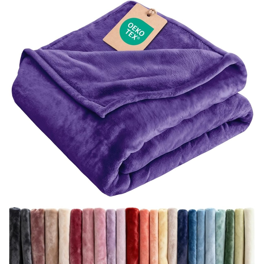 image:imageCGK Christmas Fleece Blanket Throw Size Flannel Throw Red Flakes 50x6021 Purple Haze