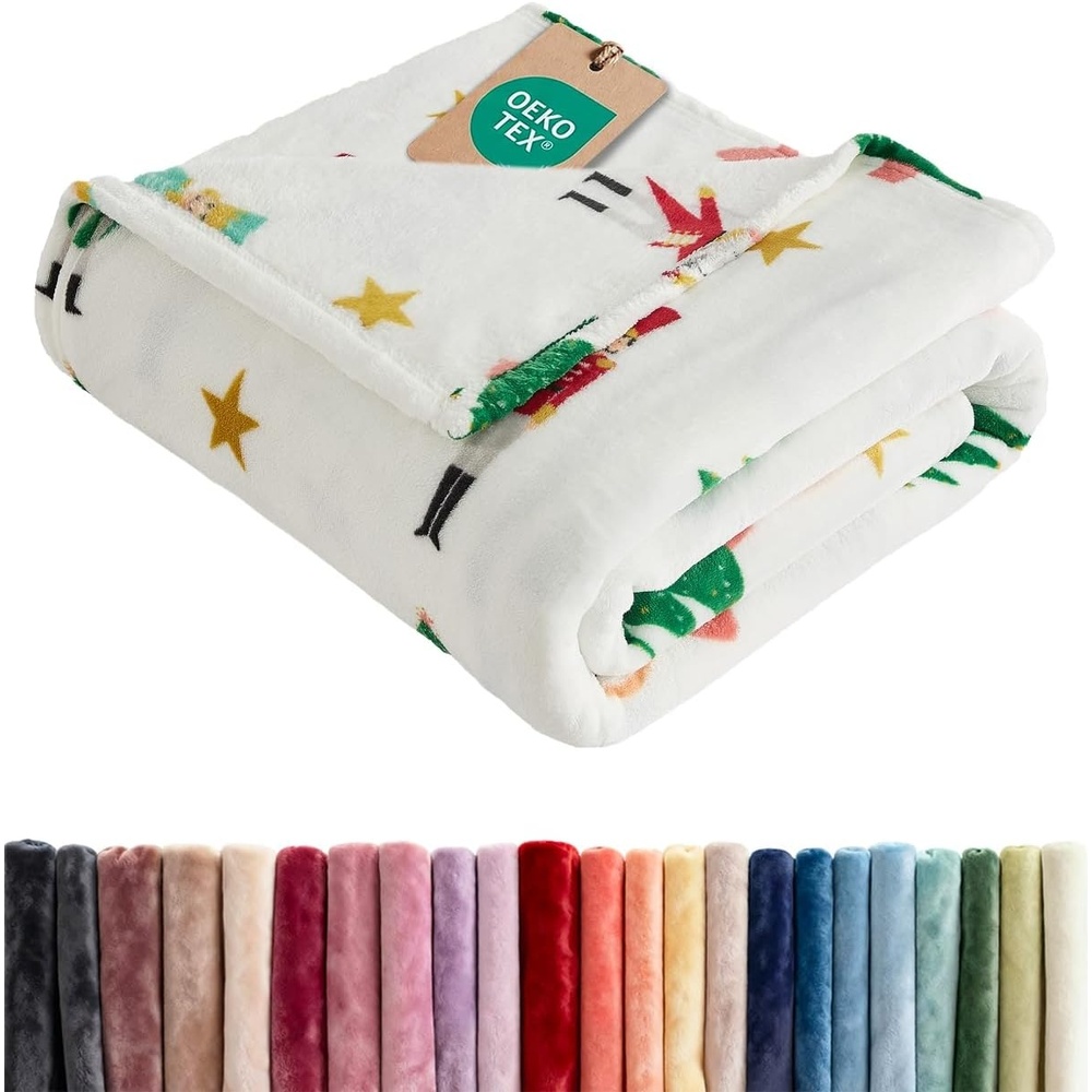 image:imageCGK Christmas Fleece Blanket Throw Size  Flannel Throw  Red Flakes 50x6049  Nutcracker Ballet