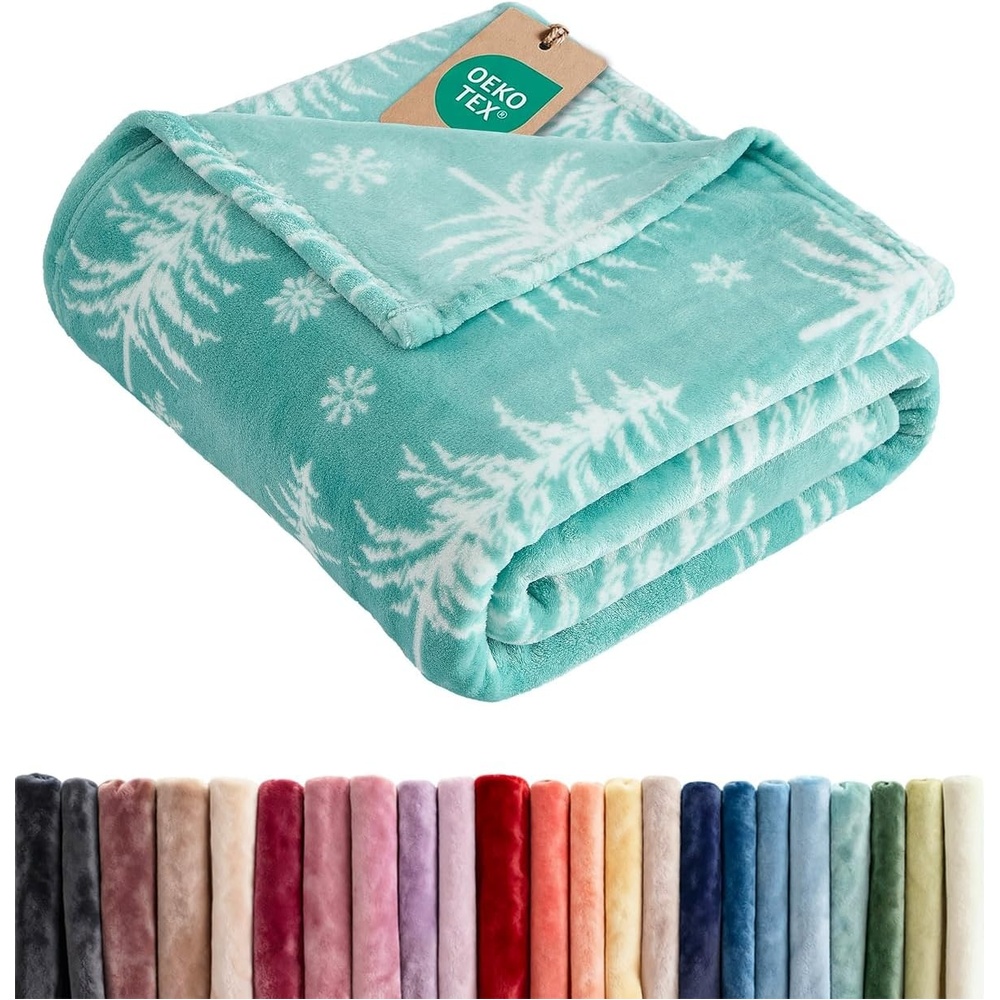 image:imageCGK Christmas Fleece Blanket Throw Size Flannel Throw Red Flakes 50x6052 Snowflakes