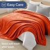 CGK Christmas Fleece Blanket Throw Size – Flannel Throw – Red Flakes, 50×60(22 – Burnt Orange)
